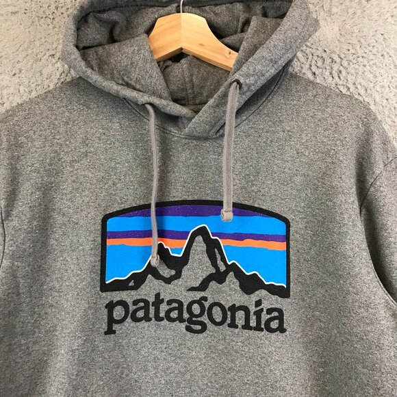 Patagonia Hoodie Mens M‎ Gray Logo Uprisal Hoody Sweatshirt - Picture 2 of 10